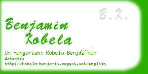 benjamin kobela business card
